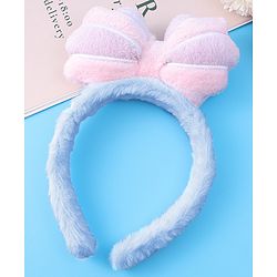 Babyhug Hair Band Bow Applique with Fur Free Size - Purple