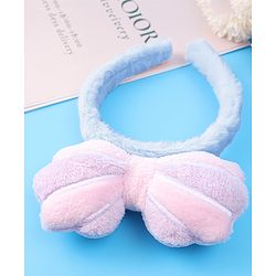 Babyhug Hair Band Bow Applique with Fur Free Size - Purple