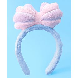 Babyhug Hair Band Bow Applique with Fur Free Size - Purple
