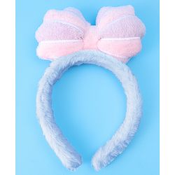 Babyhug Hair Band Bow Applique with Fur Free Size - Purple