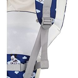 Babyhug Disney Mickey Mouse 9-in-1 Ergonomic Baby Carrier with Hip Seat: Breathable fabric, Detachable hood, Padded straps, Pocket storage, and 9 carrying positions for babies up to 15 kg- Dark Blue