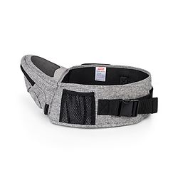 Babyhug Snug Rider Multi-function Hip Seat: Soft padded seat, Adjustable fit, Comfortable lumbar support, Secure fastening, and Two-way carrying for babies up to 15 kg  Grey
