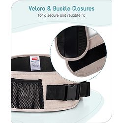 Babyhug Snug Rider Multi-function Hip Seat: Soft padded seat, Adjustable fit, Comfortable lumbar support, Secure fastening, and Two-way carrying for babies up to 15 kg  Grey