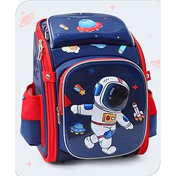 Babyhug Backpack With Space Theme Print Blue - Height 14.5 Inches