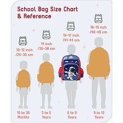 Babyhug Backpack With Space Theme Print Blue - Height 14.5 Inches