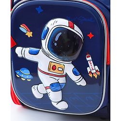 Babyhug Backpack With Space Theme Print Blue - Height 14.5 Inches