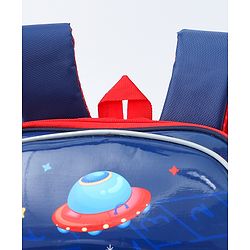 Babyhug Backpack With Space Theme Print Blue - Height 14.5 Inches