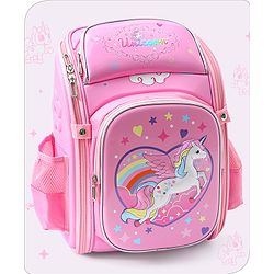 Babyhug Backpack With Unicorn Print Pink - Height 14.5 Inches