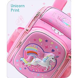 Babyhug Backpack With Unicorn Print Pink - Height 14.5 Inches