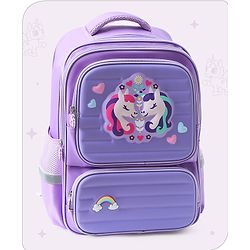 Babyhug Backpack With Unicorn Print Purple - Height 16.5 Inches