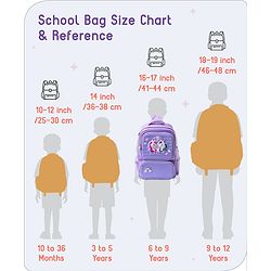 Babyhug Backpack With Unicorn Print Purple - Height 16.5 Inches