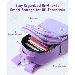 Babyhug Backpack With Unicorn Print Purple - Height 16.5 Inches