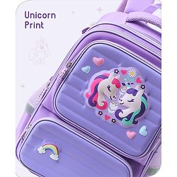 Babyhug Backpack With Unicorn Print Purple - Height 16.5 Inches