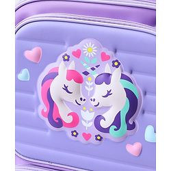 Babyhug Backpack With Unicorn Print Purple - Height 16.5 Inches