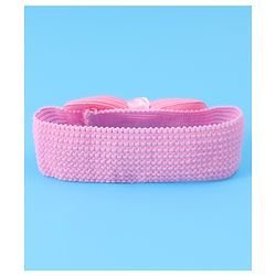 Babyhug Free Size Headbands With Bow Applique Pack of 3 - Pink & White