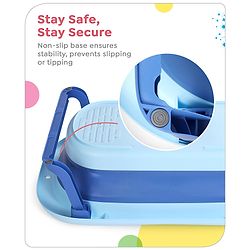 Babyhug Disney Foldable Baby Bathtub with Heat Sensitive Drain Plug & Mickey & Friends Graphics - White