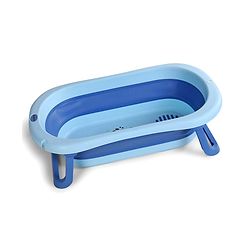 Babyhug Disney Foldable Baby Bathtub with Heat Sensitive Drain Plug & Mickey & Friends Graphics - White