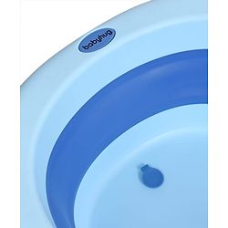 Babyhug Disney Foldable Baby Bathtub with Heat Sensitive Drain Plug & Mickey & Friends Graphics - White
