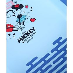 Babyhug Disney Foldable Baby Bathtub with Heat Sensitive Drain Plug & Mickey & Friends Graphics - White