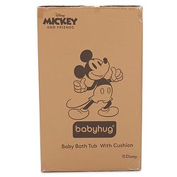 Babyhug Disney Foldable Baby Bathtub with Cushion & Mickey & Friends Graphics -White