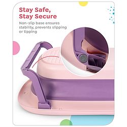 Babyhug Disney Foldable Baby Bathtub with Cushion & Mickey & Friends Graphics -White