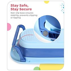 Babyhug Disney Foldable Baby Bathtub with Cushion & Mickey & Friends Graphics -White