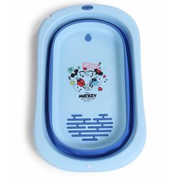 Babyhug Disney Foldable Baby Bathtub with Cushion & Mickey & Friends Graphics -White