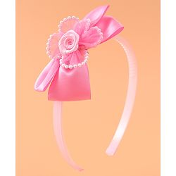 Babyhug Hair Accessories Combo Sets with Bow Applique - Pink