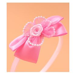 Babyhug Hair Accessories Combo Sets with Bow Applique - Pink