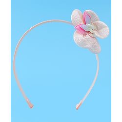 Babyhug Hair Accessories Combo Set Free Size with Floral Applique - Peach