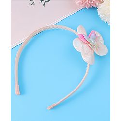 Babyhug Hair Accessories Combo Set Free Size with Floral Applique - Peach