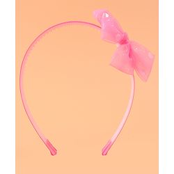 Babyhug Headband & Clip Combo Set Free Size with Floral Applique - Fuchsia