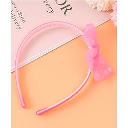 Babyhug Headband & Clip Combo Set Free Size with Floral Applique - Fuchsia