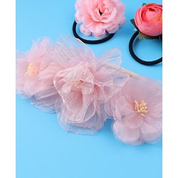 Babyhug Hair Rubber Bands Free Size Pack of 3 - Pink