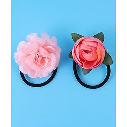 Babyhug Hair Rubber Bands Free Size Pack of 3 - Pink