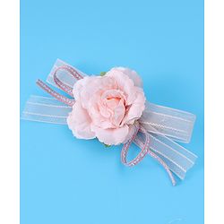 Babyhug Hair Accessory Combo Set With Floral Applique Free Size - Pink