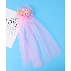 Babyhug Kids Veil With Floral Applique Free Size - Pink