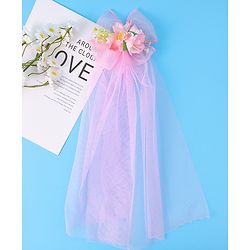 Babyhug Kids Veil With Floral Applique Free Size - Pink