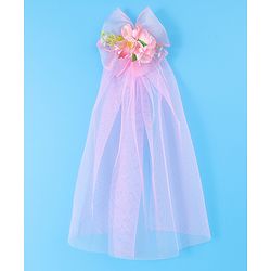 Babyhug Kids Veil With Floral Applique Free Size - Pink