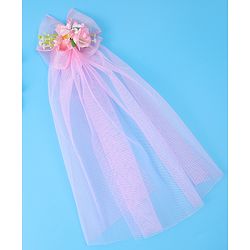 Babyhug Kids Veil With Floral Applique Free Size - Pink