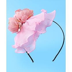 Babyhug Hairband with Floral Applique Free Size - Pink