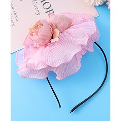 Babyhug Hairband with Floral Applique Free Size - Pink