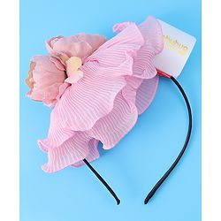 Babyhug Hairband with Floral Applique Free Size - Pink
