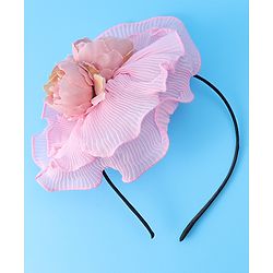 Babyhug Hairband with Floral Applique Free Size - Pink