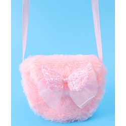 Babyhug Free Size Sling Bag With Bow Applique - Pink