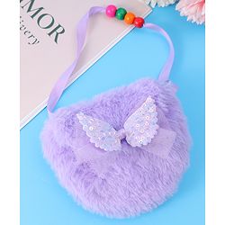Babyhug Free Size Sling Bag With Bow Applique - Purple