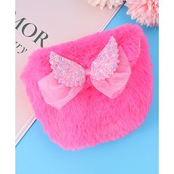 Babyhug Free Size Sling Bag With Bow Applique - Fuchsia