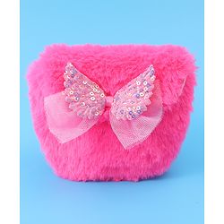 Babyhug Free Size Sling Bag With Bow Applique - Fuchsia