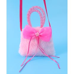 Babyhug Free Size Sling Bag With Bow Applique - Pink