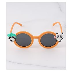 Babyhug Free Size Sunglasses with Bear Applique - Orange